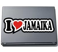 I Love Heart Decal Sticker Laptop skin 297 mm I LOVE JAMAICA