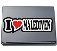 I Love Heart Decal Sticker Laptop skin 297 mm I LOVE MALDIVES