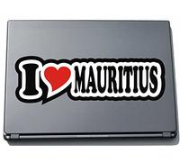 I Love Heart Decal Sticker Laptop skin 297 mm I LOVE Mauritius