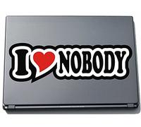 I Love Heart Decal Sticker Laptop skin 297 mm I LOVE NOBODY