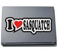 I Love Heart Decal Sticker Laptop Skin 297 mm I LOVE SASQUATCH