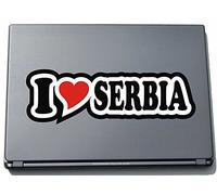 I Love Heart Decal Sticker Laptop skin 297 mm I LOVE Serbia