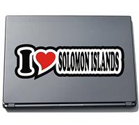 I Love Heart Decal Sticker Laptop skin 297 mm I LOVE SOLOMON ISLANDS