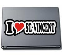 I Love Heart Decal Sticker Laptop skin 297 mm I LOVE ST. VINCENT