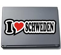 I Love Heart Decal Sticker Laptop skin 297 mm I LOVE Sweden