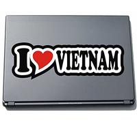 I Love Heart Decal Sticker Laptop skin 297 mm I LOVE Vietnam