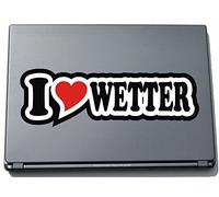 I Love Heart Decal Sticker Laptop skin 297 mm I LOVE Wetter