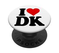 I LOVE HEART DK D K INITIALS NICKNAME MONOGRAM PopSockets Adhesive PopGrip