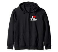 I LOVE HEART ELLE Zip Hoodie