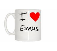 I Love Heart Emus Mug