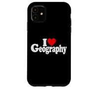 I LOVE HEART GEOGRAPHY MAPS STUDY OF EARTH Case for iPhone 11