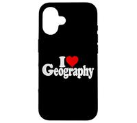 I LOVE HEART GEOGRAPHY MAPS STUDY OF EARTH Case for iPhone 16