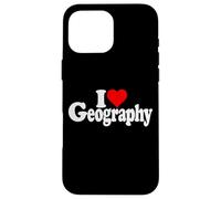 I LOVE HEART GEOGRAPHY MAPS STUDY OF EARTH Case for iPhone 16 Pro Max