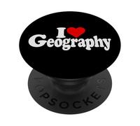 I LOVE HEART GEOGRAPHY MAPS STUDY OF EARTH PopSockets Adhesive PopGrip