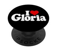 I LOVE HEART GLORIA NAME ON A TEE PopSockets Adhesive PopGrip
