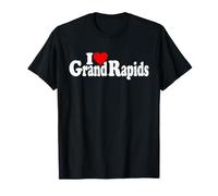 I Love Heart Grand Rapids Michigan (White Text) T-Shirt