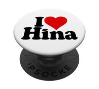 I LOVE HEART HINA NAME ON A TEE PopSockets Adhesive PopGrip
