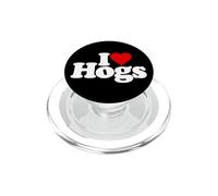 I LOVE HEART HOGS PIGS SWINE PORK PopSockets PopGrip for MagSafe