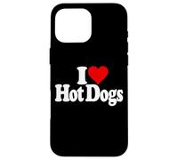 I LOVE HEART HOT DOGS WIENER SANDWICH SAUSAGE Case for iPhone 16 Pro Max