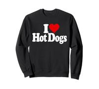I LOVE HEART HOT DOGS WIENER SANDWICH SAUSAGE Sweatshirt