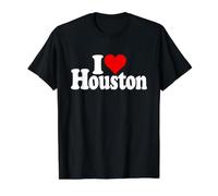 I Love Heart Houston Texas Value Graphic T-Shirt, Men, Black, M