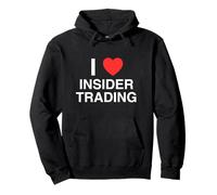 I Love Heart Insider Trading Funny Finance Bro Satire Meme Pullover Hoodie
