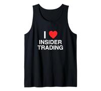 I Love Heart Insider Trading Funny Finance Bro Satire Meme Tank Top