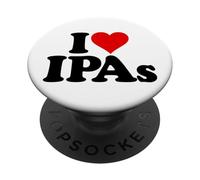 I LOVE HEART IPAS BEER INDIAN PALE ALE PopSockets Adhesive PopGrip