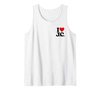 I Love Heart J.C. JC J C Initials Name ON A TEE Tank Top