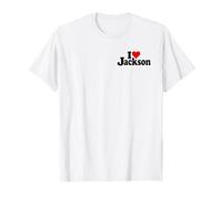 I Love Heart Jackson Name ON A TEE T-Shirt