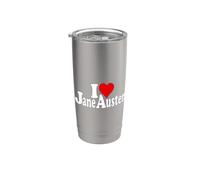 I Love Heart Jane Austen Stainless Steel Insulated Tumbler