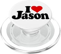 I LOVE HEART JASON NAME ON A TEE PopSockets PopGrip for MagSafe
