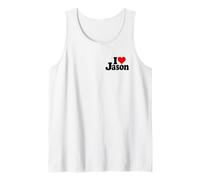 I Love Heart Jason Name ON A TEE Tank Top