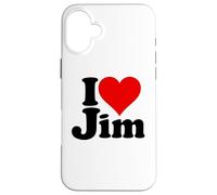 I LOVE HEART JIM JAMES JIMMY NAME ON A TEE Case for iPhone 16 Plus