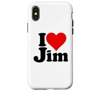 I LOVE HEART JIM JAMES JIMMY NAME ON A TEE Case for iPhone X/XS