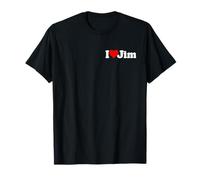 I Love Heart Jim Jimmy James Name ON A TEE T-Shirt