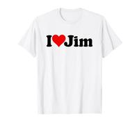 I Love Heart Jim Jimmy James Name ON A TEE T-Shirt