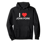 I Love Heart John Pork Unhinged Gen Z Teenager Meme Brainrot Pullover Hoodie