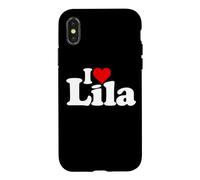 I LOVE HEART LILA NAME ON A TEE Case for iPhone X/XS