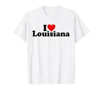 I Love Heart Louisiana Value Graphic T-Shirt, Men, White, S