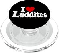 I LOVE HEART LUDDITES TECHNOPHOBES TECHNOLOGY PopSockets PopGrip for MagSafe
