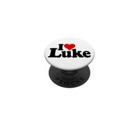 I LOVE HEART LUKE NAME ON A TEE PopSockets Adhesive PopGrip