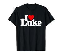 I Love Heart Luke Name ON A TEE Value Graphic T-Shirt, Men, Black, M