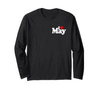 I Love Heart May Name ON A TEE Long Sleeve T-Shirt