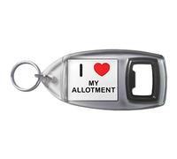 I Love Heart My Allotment - Plastic Bottle Opener Key Ring