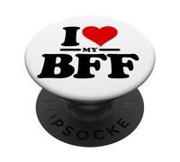 I LOVE HEART MY BFF BEST FRIENDS FOREVER PopSockets Adhesive PopGrip