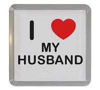 I Love Heart My Husband - Plastic Tea Coaster/Beer Mat