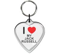 I Love Heart My Jack Russell Small Heart Shaped Key Ring