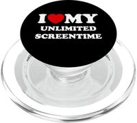 I Love (Heart) My Unlimited Screentime PopSockets PopGrip for MagSafe