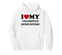 I Love (Heart) My Unlimited Screentime Pullover Hoodie